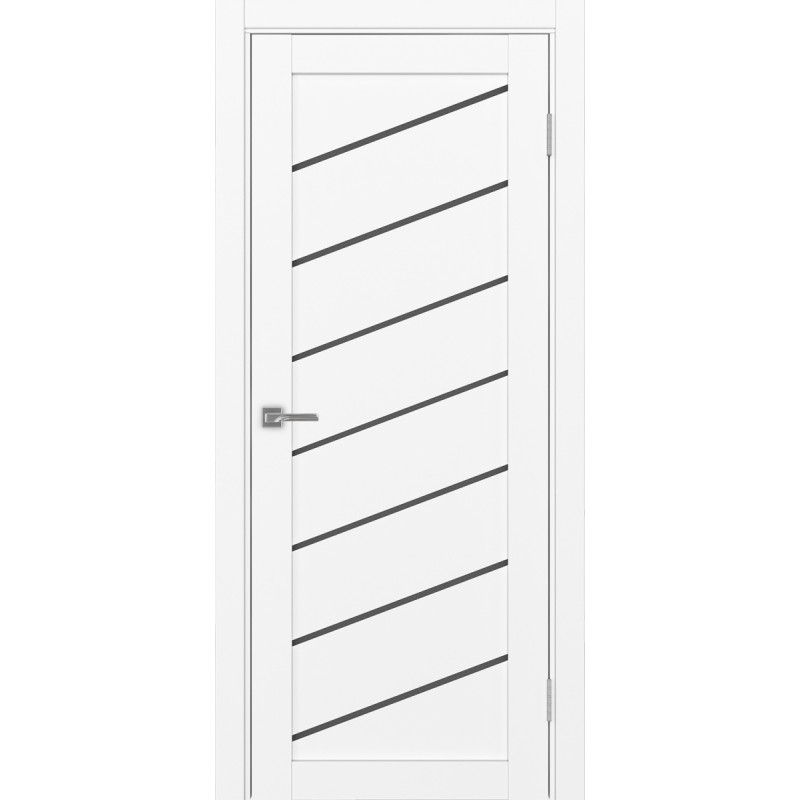 Межкомнатная дверь Турин 508У.112, цвет белый снежный, заполнение Графит матовое, размер 200*80 см.