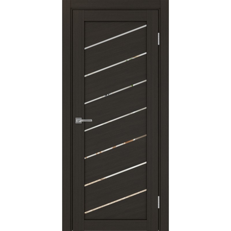 Межкомнатная дверь Турин 508У.112, цвет венге FL, заполнение Зеркало, размер 200*80 см.