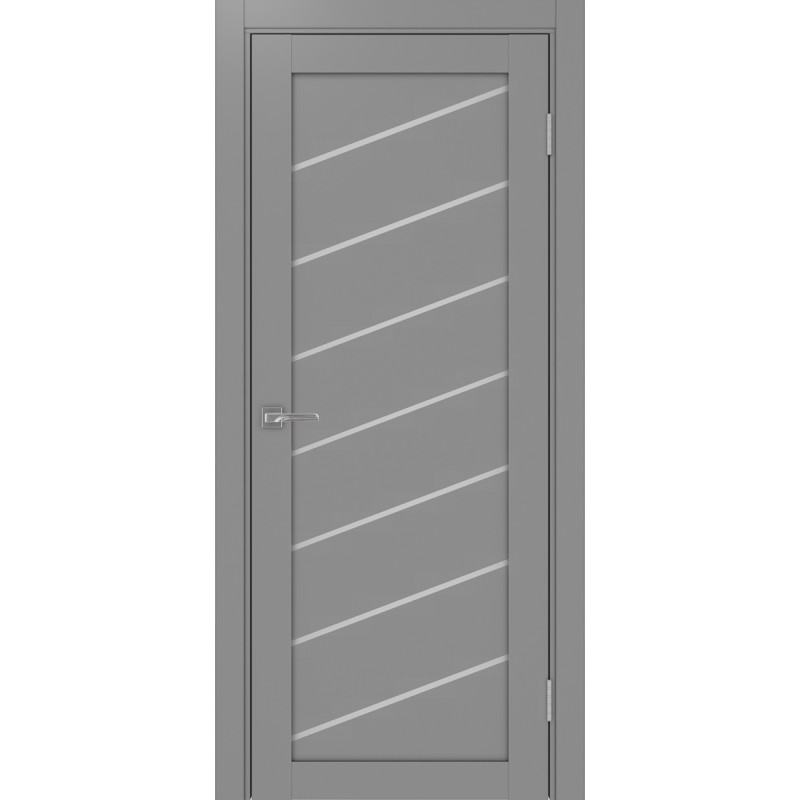Межкомнатная дверь Турин 508У.112, цвет серый, заполнение LACбелый, размер 200*80 см.