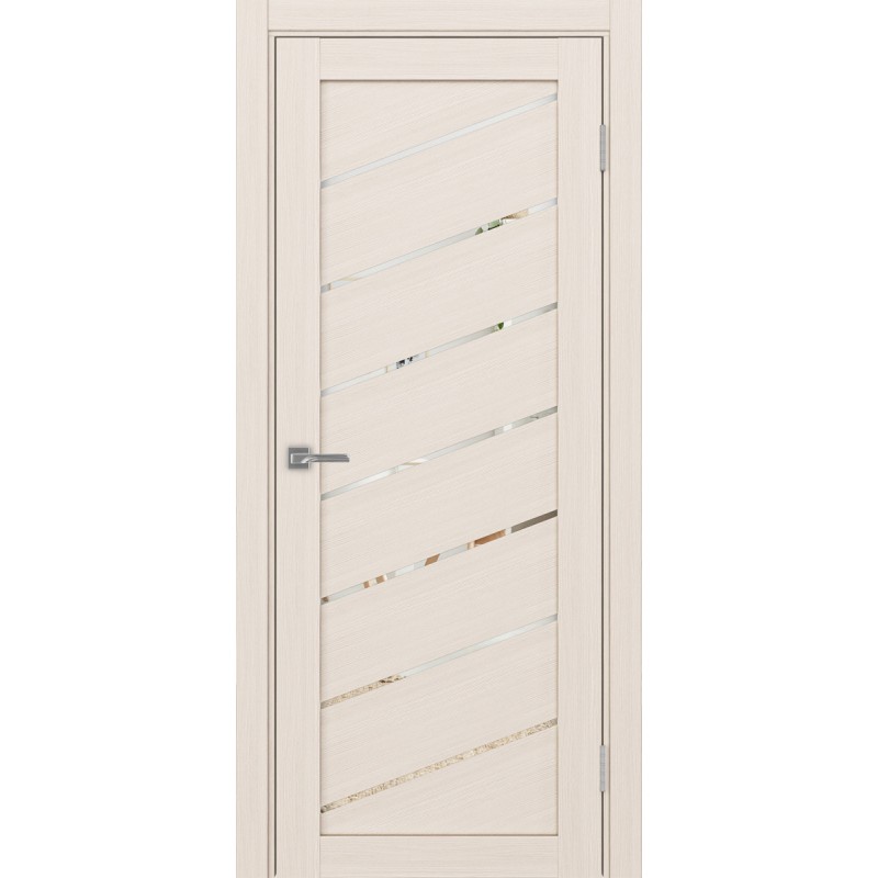 Межкомнатная дверь Турин 508У.112, цвет ясень перламутровый, заполнение Зеркало, размер 200*80 см.