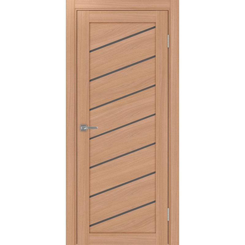 Межкомнатная дверь Турин 508У.112, цвет ясень тёмный, заполнение Графит матовое, размер 200*80 см.