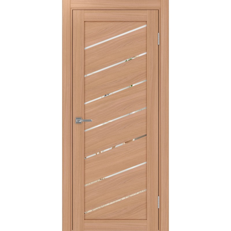 Межкомнатная дверь Турин 508У.112, цвет ясень тёмный, заполнение Зеркало, размер 200*80 см.