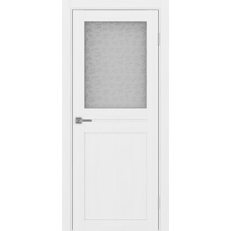 Межкомнатная дверь Турин 520.211, цвет белый лёд, заполнение Дали бесцветное, размер 200*30 см.