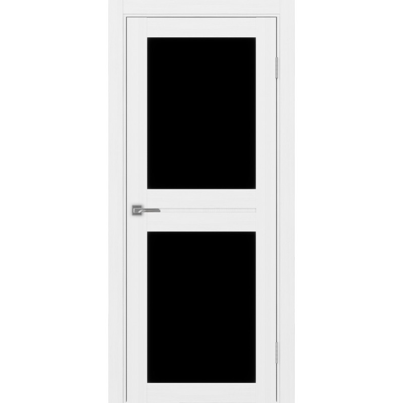Межкомнатная дверь Турин 520.212, цвет белый лёд, заполнение LACчерный, размер 200*80 см.