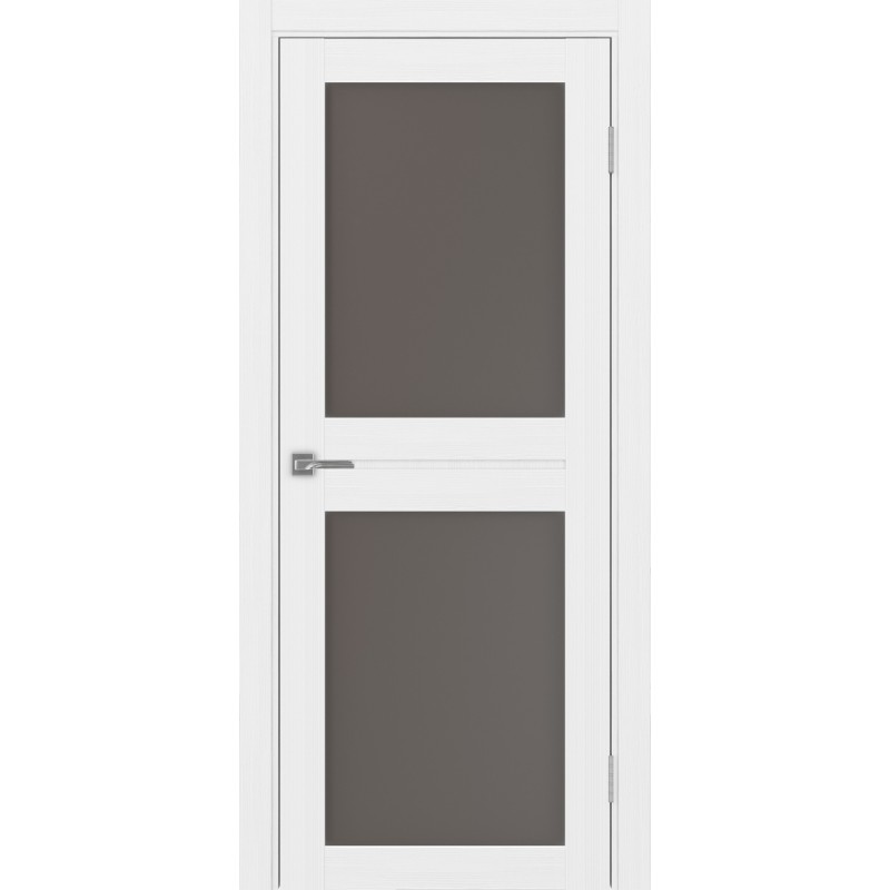 Межкомнатная дверь Турин 520.212, цвет белый лёд, заполнение Бронза матовое, размер 200*80 см.