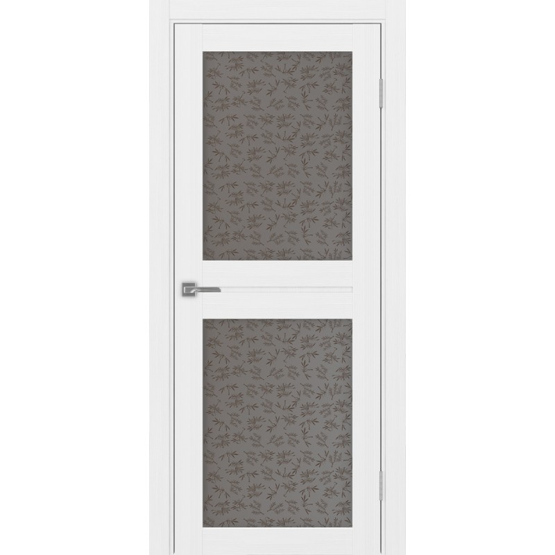 Межкомнатная дверь Турин 520.212, цвет белый лёд, заполнение Дали бронзовое, размер 200*30 см.