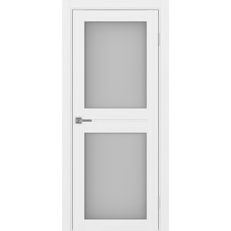 Межкомнатная дверь Турин 520.212, цвет белый лёд, заполнение Пунта бесцветное, размер 200*30 см.