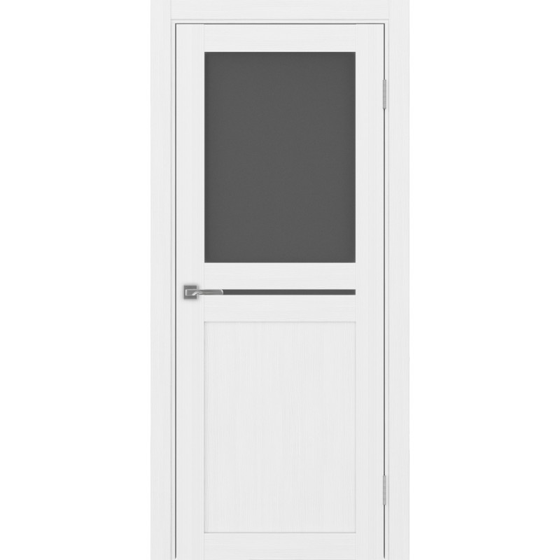 Межкомнатная дверь Турин 520.221, цвет белый лёд, заполнение Графит матовое, размер 200*80 см.