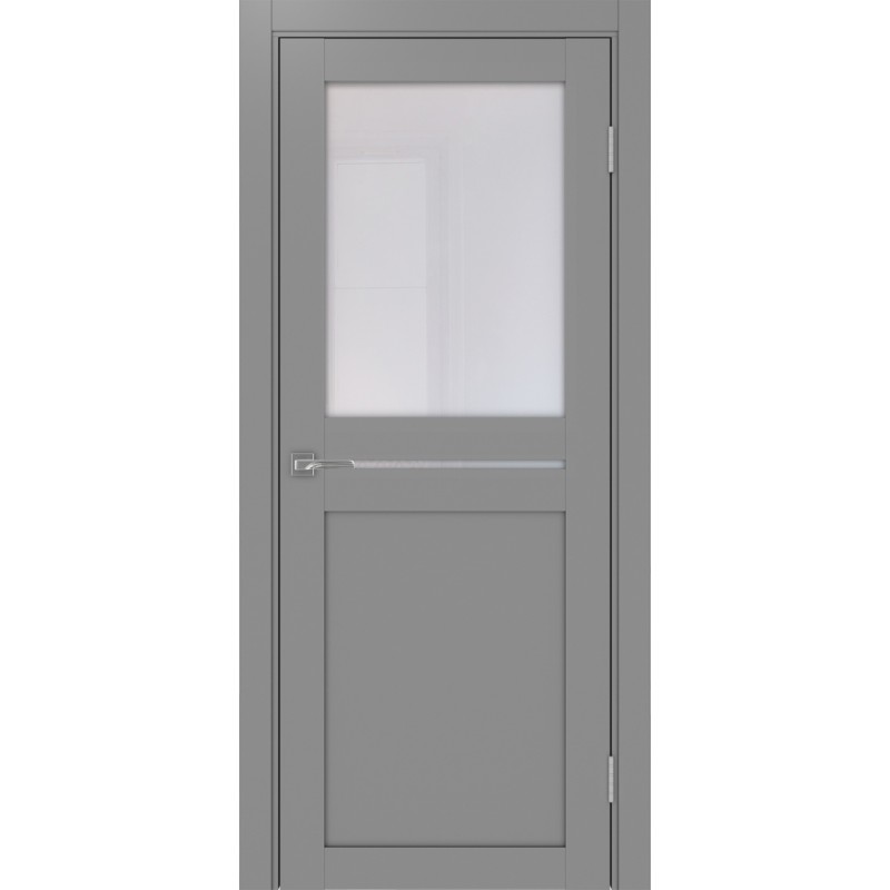 Межкомнатная дверь Турин 520.221, цвет серый, заполнение Прозрачное, размер 200*80 см.