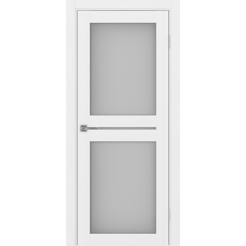 Межкомнатная дверь Турин 520.222, цвет белый лёд, заполнение Пунта бесцветное, размер 200*30 см.