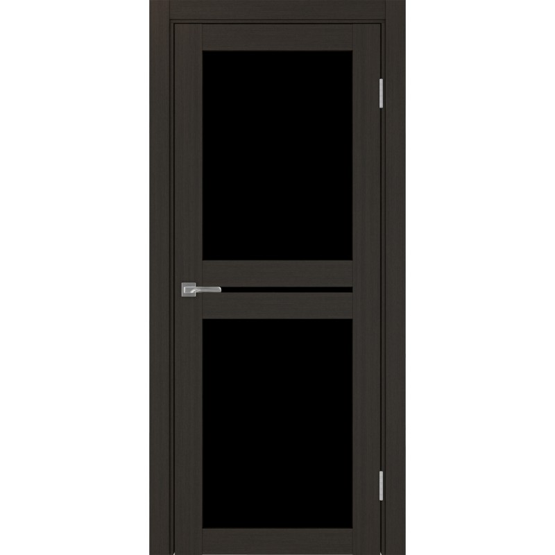 Межкомнатная дверь Турин 520.222, цвет венге FL, заполнение LACчерный, размер 200*80 см.