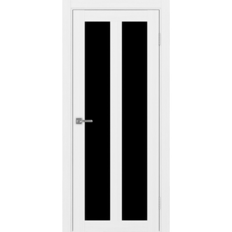 Межкомнатная дверь Турин 521.22, цвет белый лёд, заполнение LACчерный, размер 200*80 см.