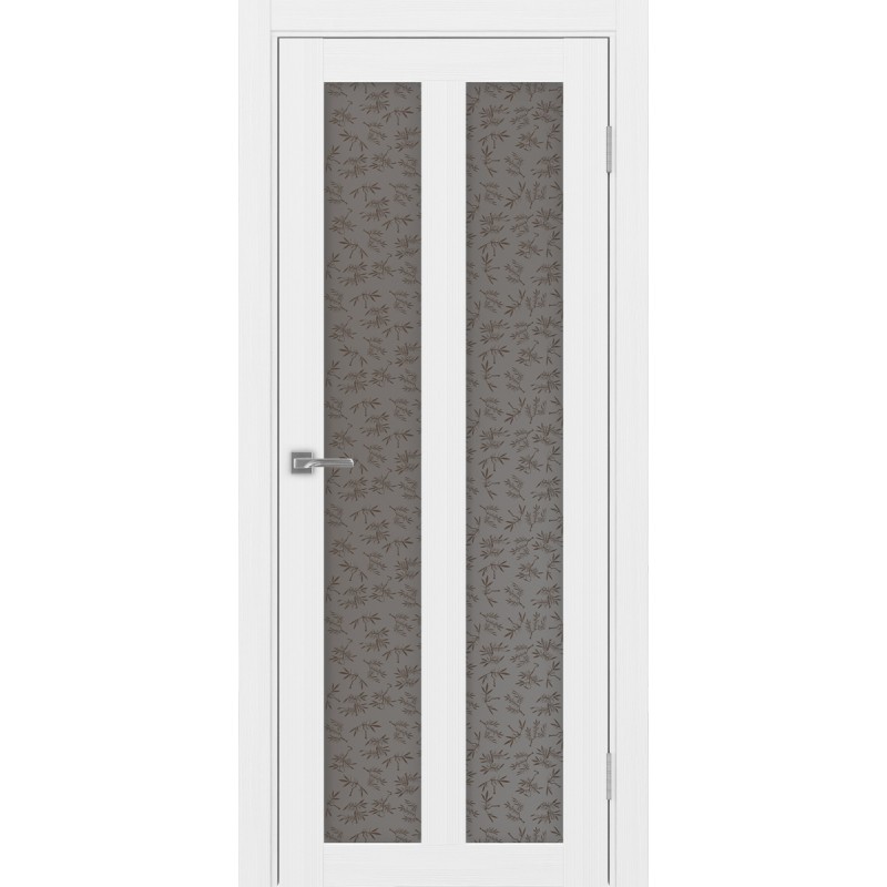 Межкомнатная дверь Турин 521.22, цвет белый лёд, заполнение Дали бронзовое, размер 200*60 см.