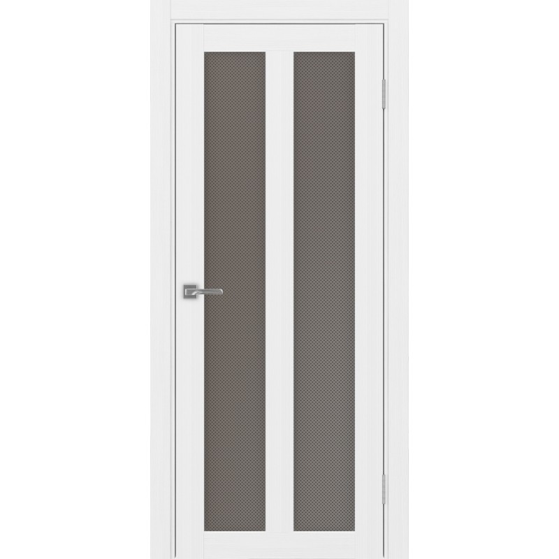 Межкомнатная дверь Турин 521.22, цвет белый лёд, заполнение Пунта бронзовое, размер 200*60 см.