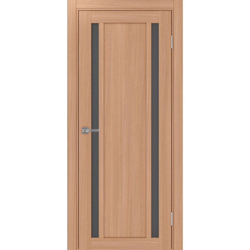 Межкомнатная дверь Турин 522.212, цвет ясень тёмный, заполнение Графит матовое, размер 200*80 см.