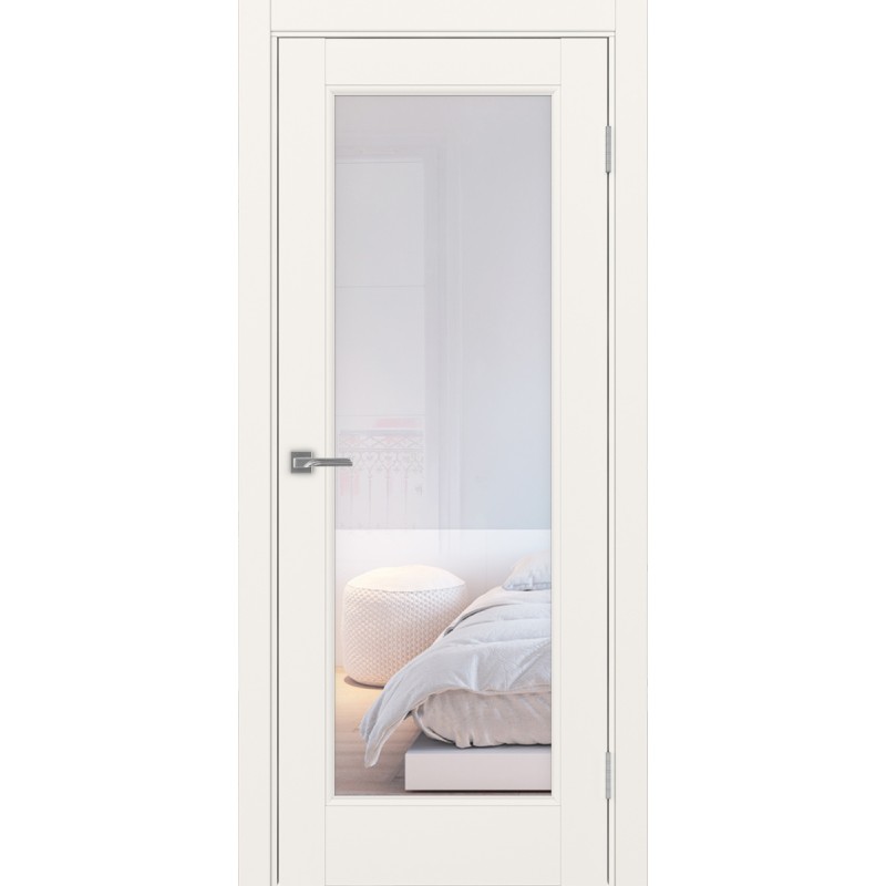 Межкомнатная дверь Турин Neo 501.2, цвет, бежевый, заполнение Прозрачно, размер 200*40 см.