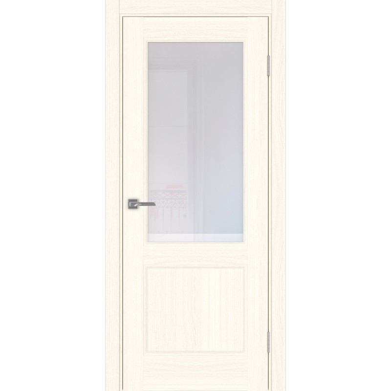 Межкомнатная дверь Турин Neo 502.21, цвет ясень светлый, заполнение Прозрачное, размер 200*80 см.