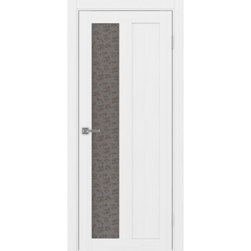 Межкомнатная дверь Турин 521.21, цвет белый лёд, заполнение Дали бронзовое, размер 200*60 см.