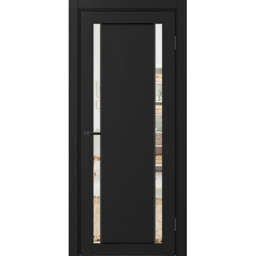 Турин 522AПП.212, цвет Антрацит молдинг алюм.чёрн стекло Зеркало/Зеркало, размер 80*200 см.