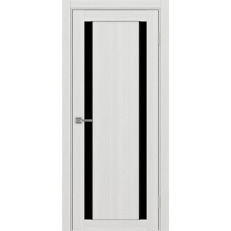 Межкомнатная дверь Турин 522.212 АПП молдинг SB, цвет ясень серебристый, заполнение LACчерный, размер 200*80 см.