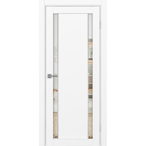 Турин 522AПП.212, цвет Белый снежный молдинг алюм.хром стекло Зеркало/Зеркало, размер 80*200 см.