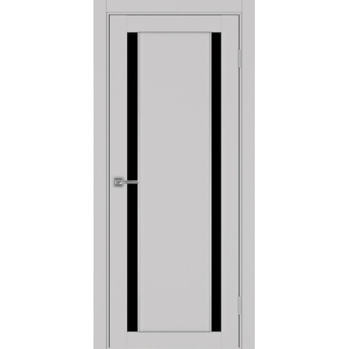 Турин 522AПП.212, цвет Пепельный молдинг алюм.хром стекло LACчерный, размер 80*200 см.