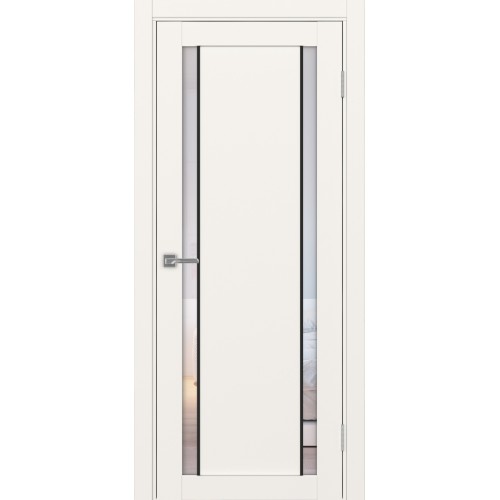 Турин 522АПС.212, цвет Бежевый молдинг алюм.чёрн стекло Прозрачное, размер 80*200 см.