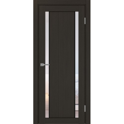 Турин 522АПС.212, цвет Венге FL, молдинг алюм.чёрн стекло Прозрачное, размер 80*200 см.