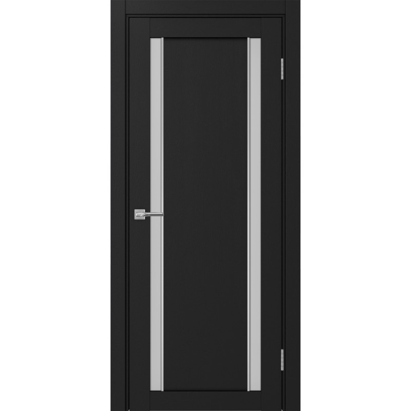 Межкомнатная дверь Турин 522АПС.212, цвет Антрацит молдинг алюм.хром стекло Мателюкс, размер 80*200 см.