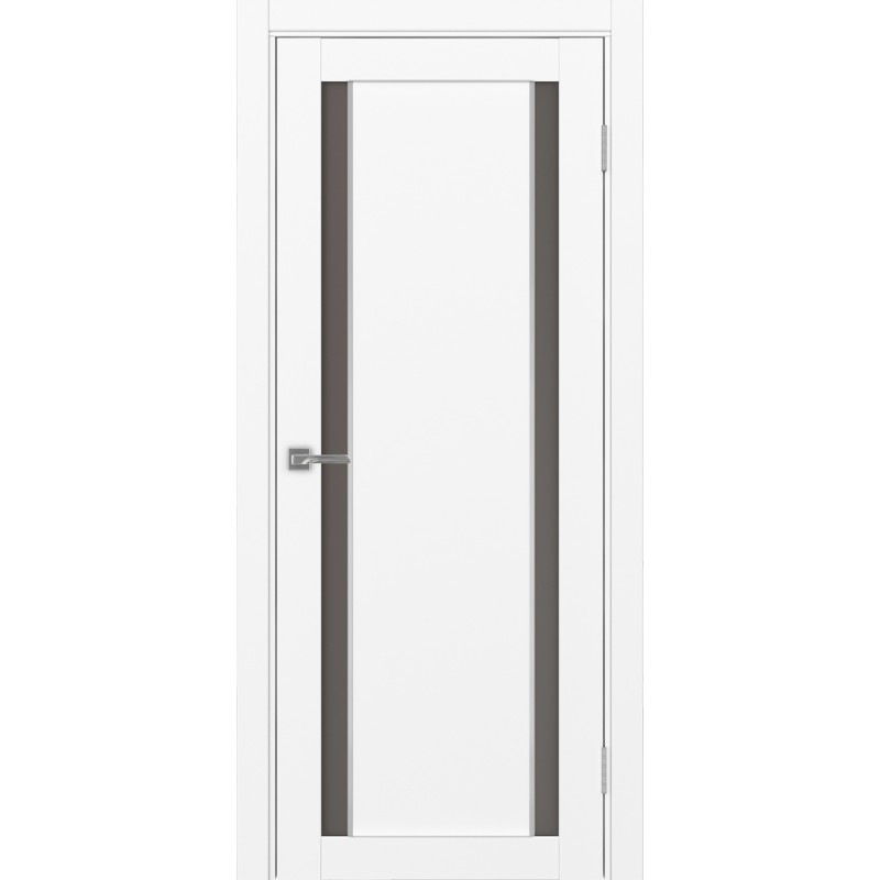 Межкомнатная дверь Турин 522.212 АПС молдинг SC, цвет белый снежный, заполнение Бронза матовое, размер 200*80 см.