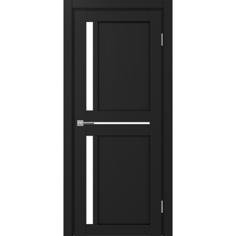 Межкомнатная дверь Турин 523.221, цвет Антрацит стекло LACбелый, размер 80*200 см.