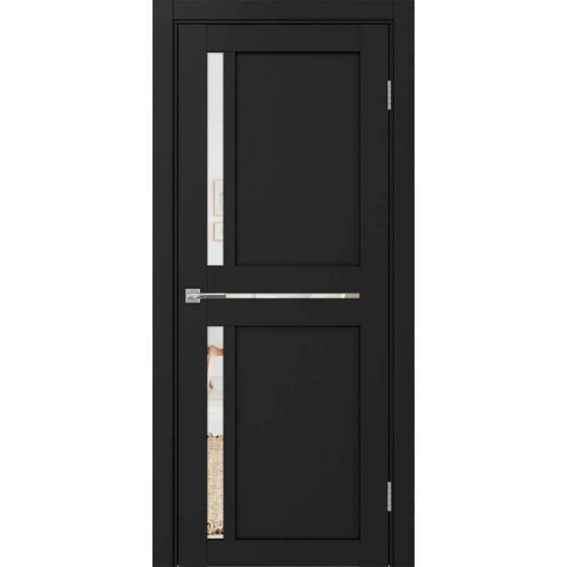 Межкомнатная дверь Турин 523.221, цвет Антрацит стекло Зеркало/Зеркало, размер 80*200 см.