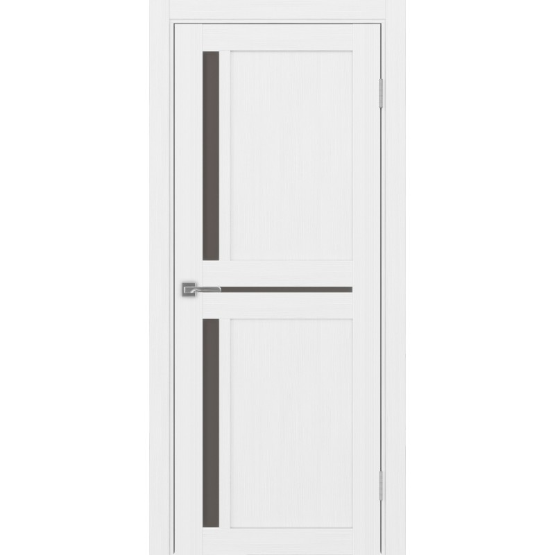 Межкомнатная дверь Турин 523.221, цвет белый лёд, заполнение Бронза матовое, размер 200*80 см.