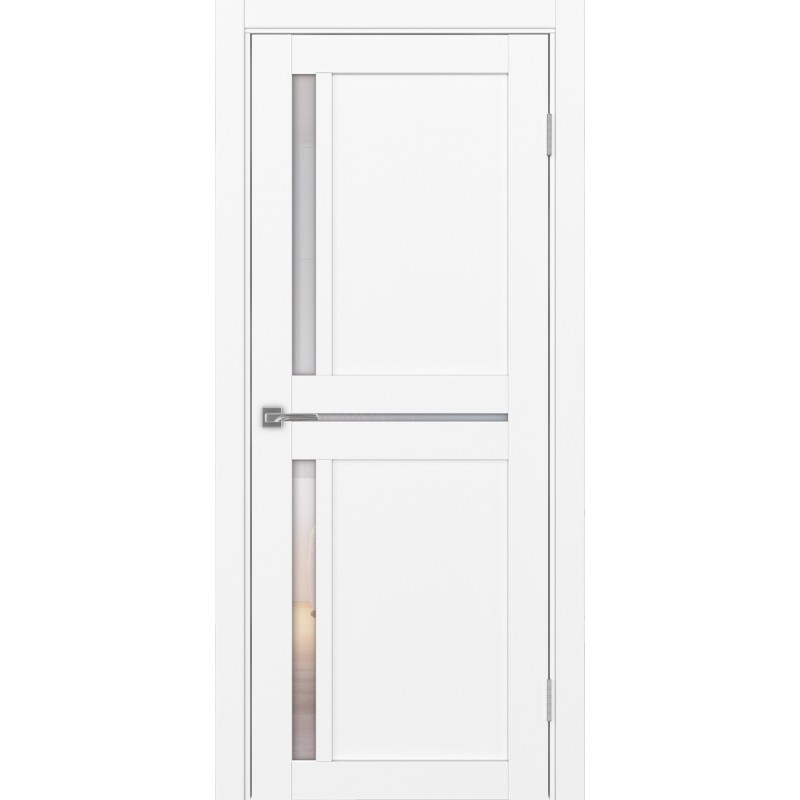 Межкомнатная дверь Турин 523.221, цвет белый снежный, заполнение Прозрачное, размер 200*80 см.