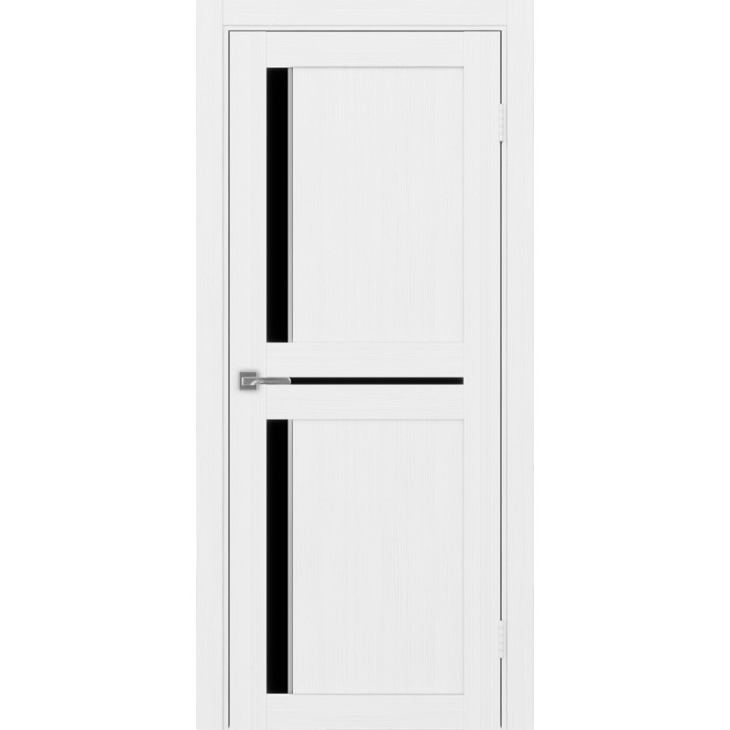 Межкомнатная дверь Турин 523.221 АПП молдинг SC, цвет белый лёд, заполнение LACчерный, размер 200*80 см.