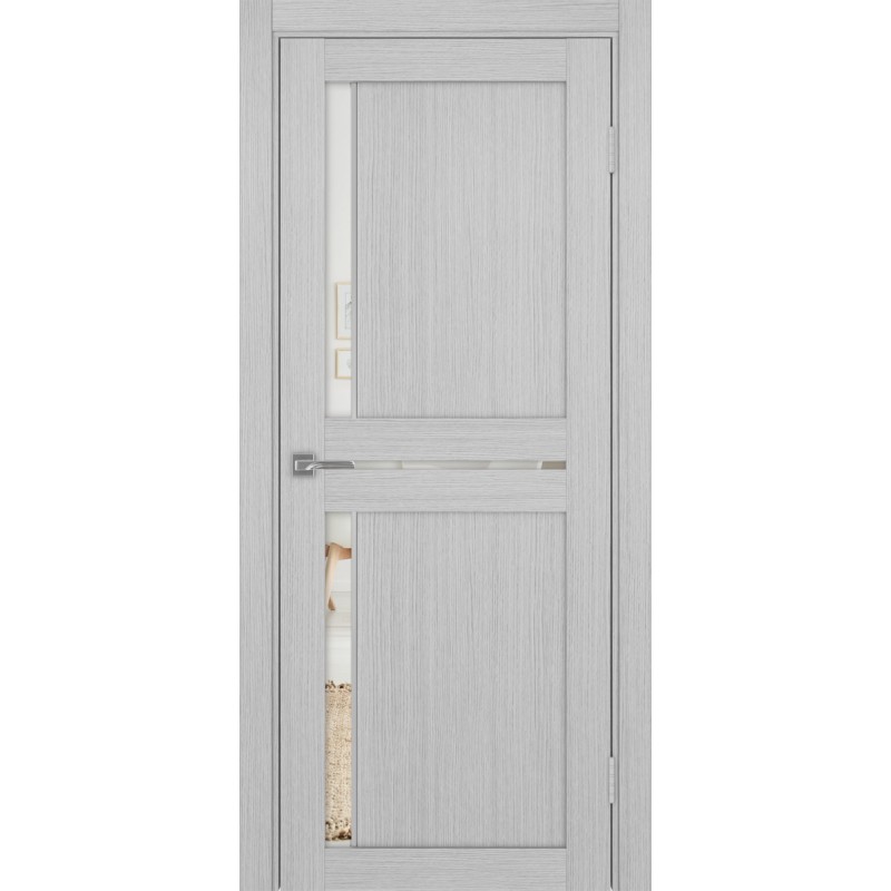 Межкомнатная дверь Турин 523.221 АПП молдинг SC, цвет дуб серый FL, заполнение Зеркало/Зеркало, размер 200*80 см.