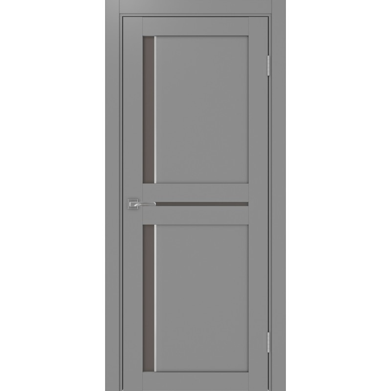 Межкомнатная дверь Турин 523.221 АПС молдинг SC, цвет серый, заполнение Бронза матовое, размер 200*80 см.