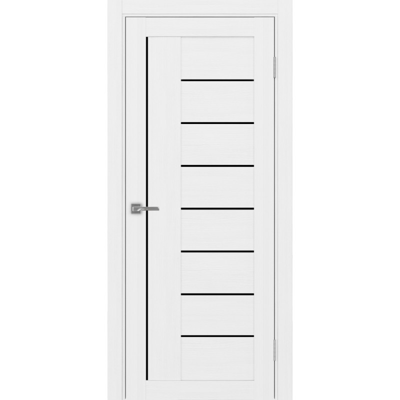 Межкомнатная дверь Турин 524.21, цвет белый лёд, заполнение LACчерный, размер 200*80 см.