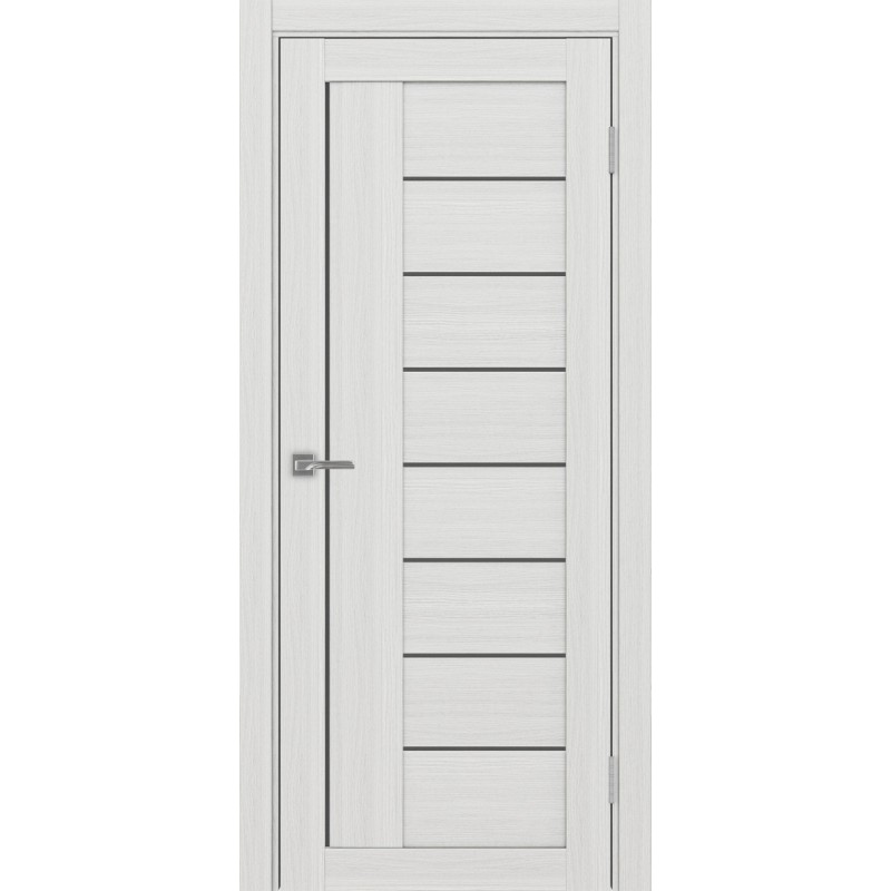 Межкомнатная дверь Турин 524.21, цвет ясень серебристый, заполнение Графит матовое, размер 200*80 см.