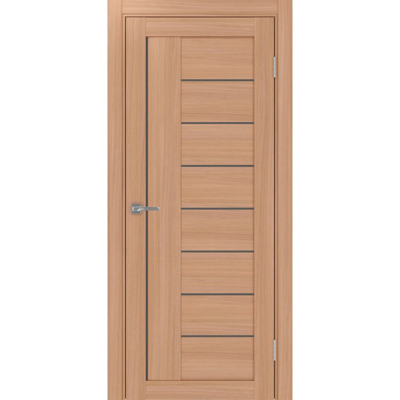 Межкомнатная дверь Турин 524.21, цвет ясень тёмный, заполнение Графит матовое, размер 200*80 см.