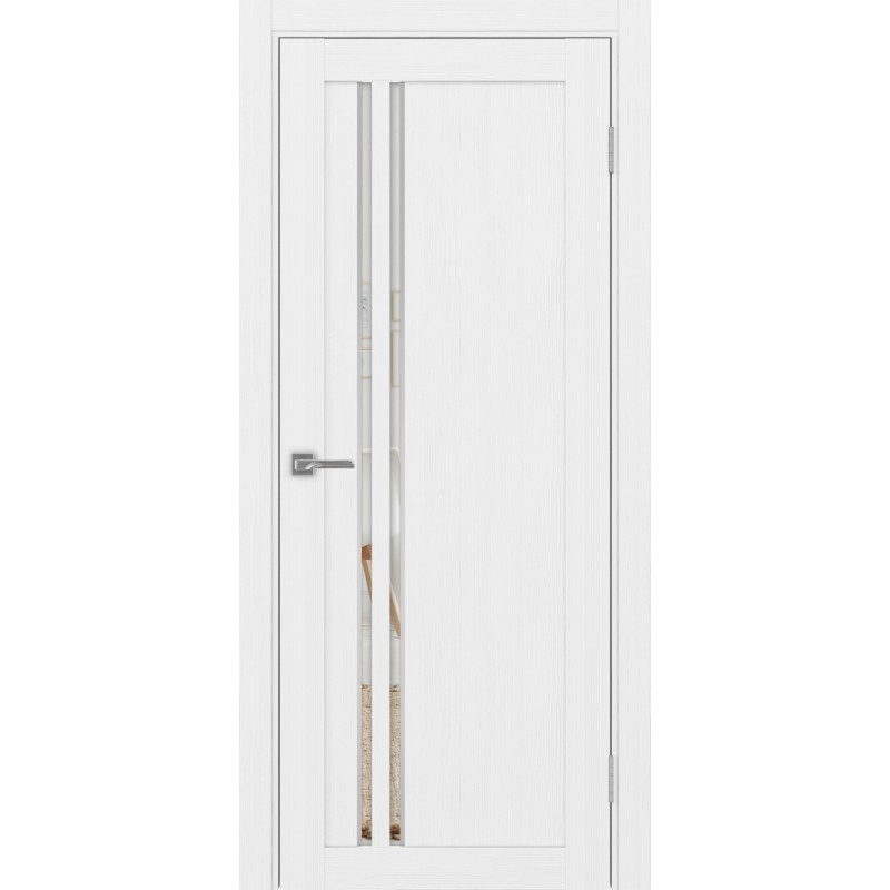 Межкомнатная дверь Турин 525.121 АПС молдинг SC, цвет белый лёд, заполнение Зеркало, размер 200*80 см.