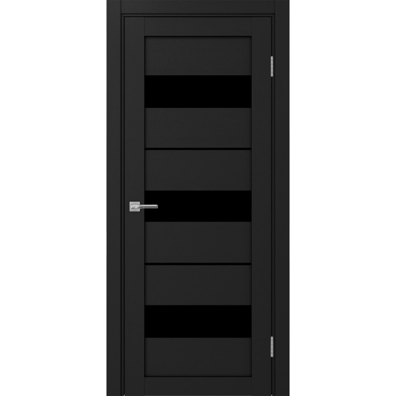 Межкомнатная дверь Турин 526.122, цвет Антрацит стекло LACчерный, размер 80*200 см.