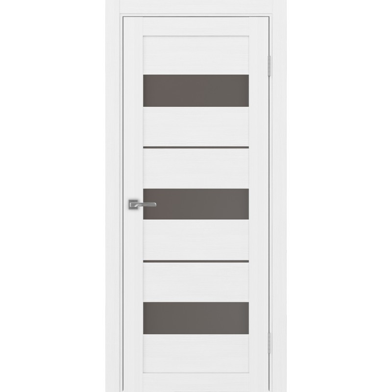 Межкомнатная дверь Турин 526.122, цвет белый лёд, заполнение Бронза матовое, размер 200*80 см.