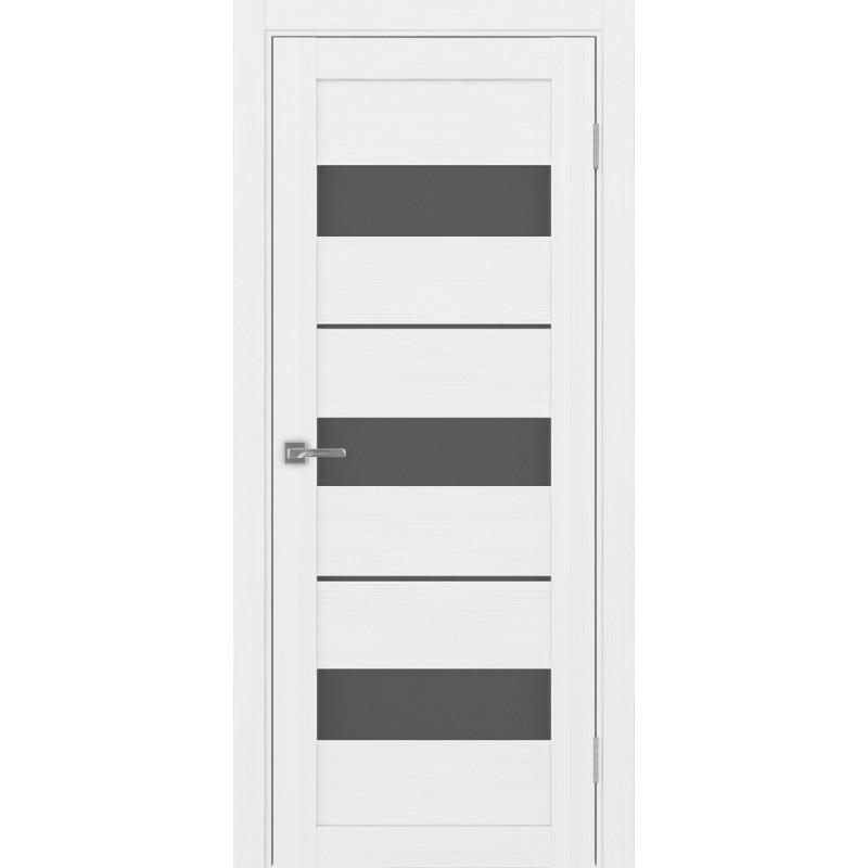 Межкомнатная дверь Турин 526.122, цвет белый лёд, заполнение Графит матовое, размер 200*80 см.