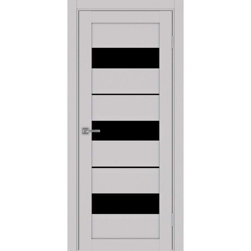Межкомнатная дверь Турин 526.122, цвет пепельный, заполнение LACчерный, размер 200*80 см.