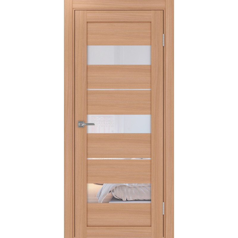 Межкомнатная дверь Турин 526.122, цвет ясень тёмный, заполнение Прозрачное, размер 200*80 см.