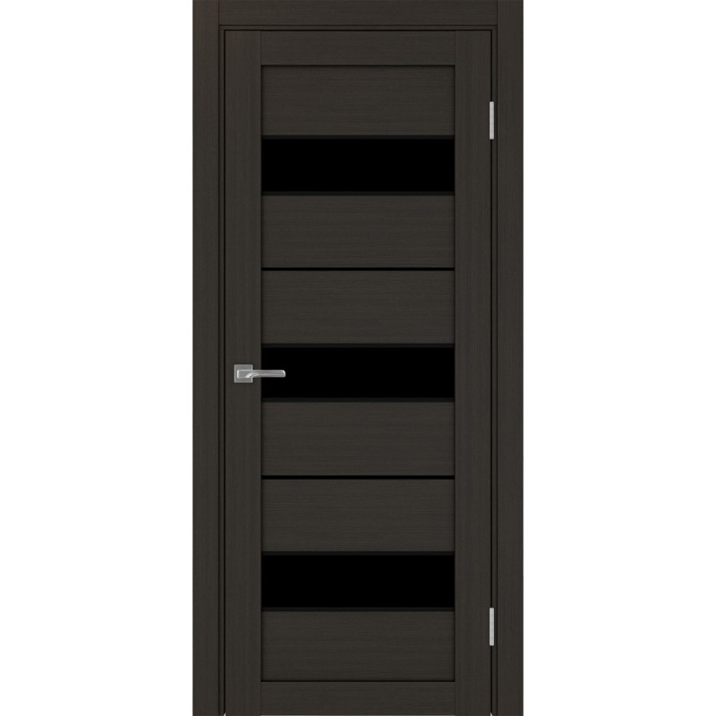 Межкомнатная дверь Турин 526.122 АПП молдинг SB, цвет венге FL, заполнение LACчерный, размер 200*80 см.