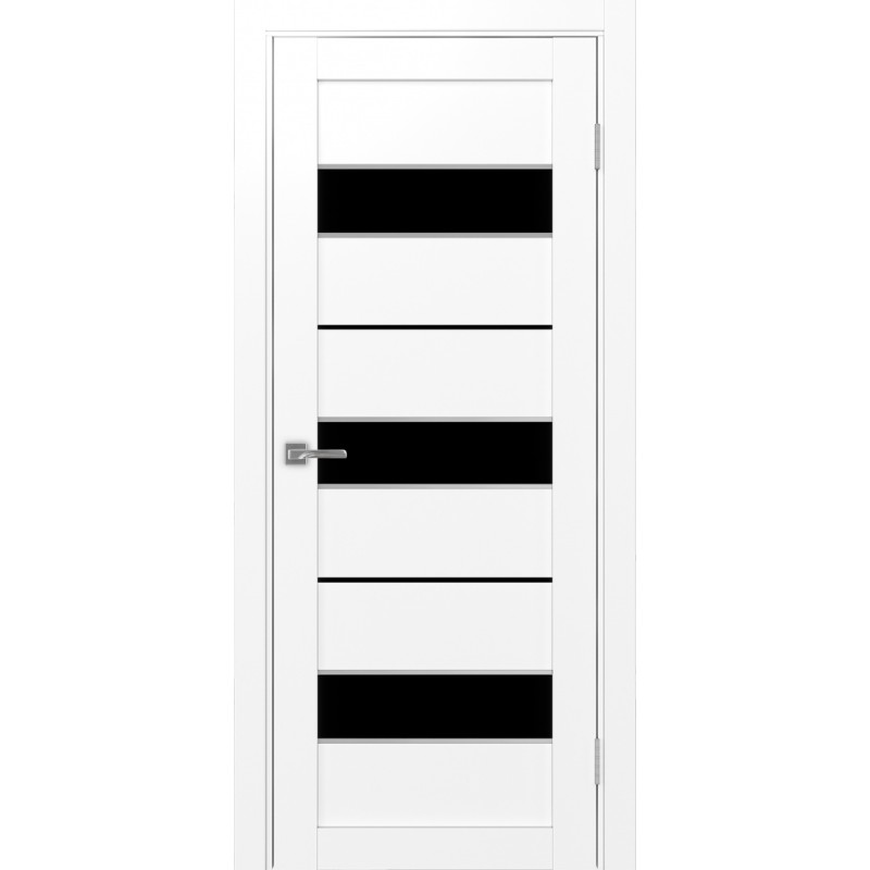 Межкомнатная дверь Турин 526.122 АПП молдинг SC, цвет белый снежный, заполнение LACчерный, размер 200*80 см.
