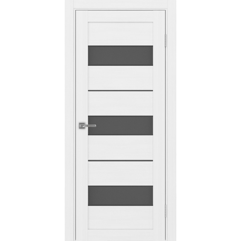 Межкомнатная дверь Турин 526.122 АПС молдинг SB, цвет белый лёд, заполнение Графит матовое, размер 200*80 см.