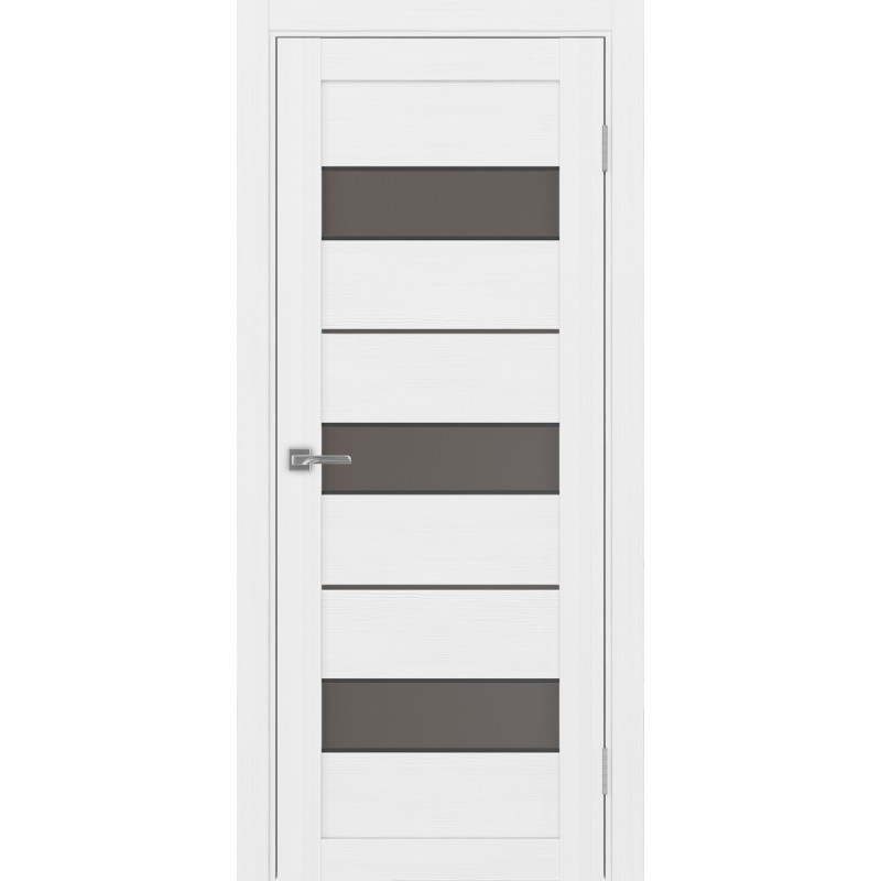 Межкомнатная дверь Турин 526.122 АПС молдинг SB, цвет белый лёд, заполнение Бронза матовое, размер 200*80 см.